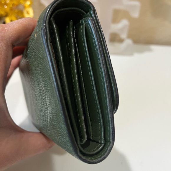MCM ARMY GREEN COLORED TRIFOLD WALLET - Picture 5 of 13